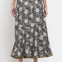 SOUNDARYA Printed Pure Cotton Flared Maxi Skirt image 5