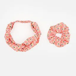 Aditi Wasan Women Orange & White Set of 2 Embellished Hairband-image-6