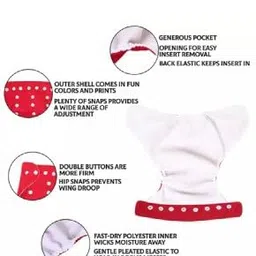 Miracle Moms Baby Cloth diapers Washable and Reusable/ 100% adjustable Nappy for 0-3 years (Without Inserts) (Multicolor, One Size, 4, count) image 5