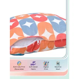 FABINALIV Pack of 5 Multicolor Geometric Reversible Digital Velvet Square Cushion Covers image 4