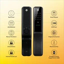 Yale Kyra Pro Smart Locks (Hidden Entry Code, Black) image 2