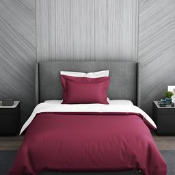 SPACES Hygro Hygro Maroon & White Pure Cotton AC Room 350 GSM Single Bed Quilt-picture-13