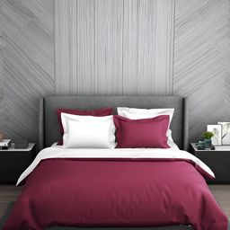SPACES Hygro Hygro Maroon & White Printed Pure Cotton AC Room 350 GSM Double Bed Quilt-picture-11