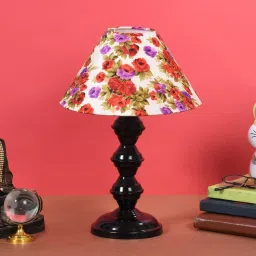 Multicolor Shade Table Lamp With Metal Base By Foziq image 2