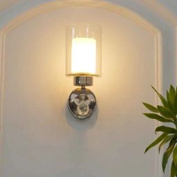 kapoor lampshades Selina Single Arm Wall Light in Chrome Finish-picture-1