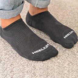 Heelium Men Pack of 2 Odour-Free Breathable Anti-Bacterial Bamboo Ankle Length Socks image 3