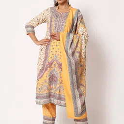 Zamour Kalamkari Unstitched Dress Material-picture-10