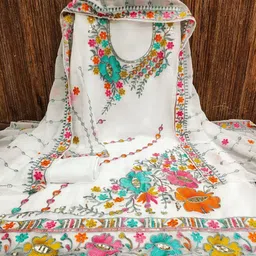 Panzora Embroidered Unstitched Dress Material-picture-30