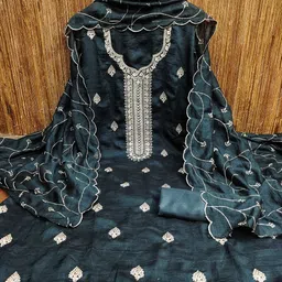 KALINI Embroidered Unstitched Dress Material-picture-12