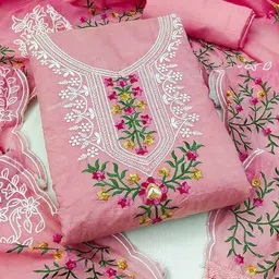 KALINI Floral Embroidered Unstitched Dress Material-image-80