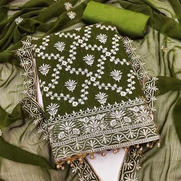 KALINI Ethnic Motifs Embroidered Unstitched Dress Material-picture-26