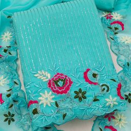 Panzora Ethnic Motifs Embroidered Unstitched Dress Material-picture-33