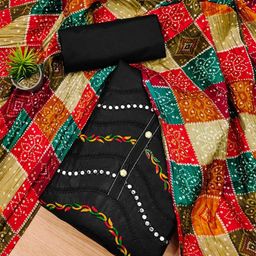 Panzora Embellished Unstitched Dress Material-picture-35