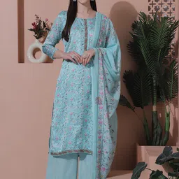 Stylee LIFESTYLE Floral Printed Satin Unstitched Dress Material-image-4