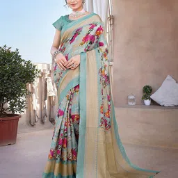 KALINI Floral Printed Art Silk Saree-picture-38