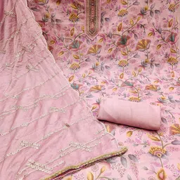 Lilots Organza Unstitched Dress Material image 2