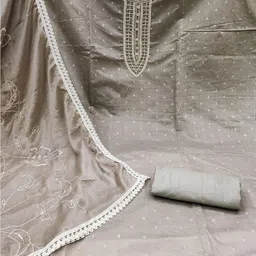 Lilots Organza Unstitched Dress Material image 2