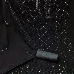 MANVAA Embroidered Unstitched Dress Material image 3