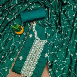 KALINI Embroidered Unstitched Dress Material image 2