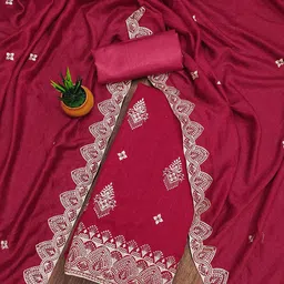 KALINI Embroidered Unstitched Dress Material image 2