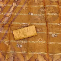 KALINI Embellished Organza Unstitched Dress Material image 3