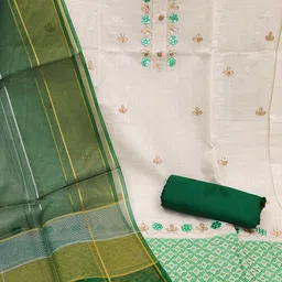 SHADOW & SAINING Ethnic Motifs Woven Design Unstitched Dress Material image 2