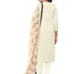 MANVAA Chevron Embroidered Unstitched Dress Material image 3