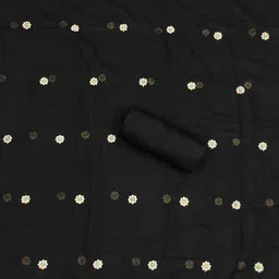 KALINI Ethnic Motifs Embroidered Thread Work Detailed Unstitched Dress Material image 2