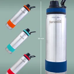 Servewell Thundar -SS Blue Vaccum Water Bottle 725ml image 3