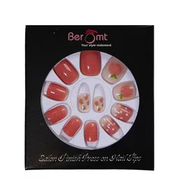 BEROMT 12 Pcs Long-Lasting Casual Salon Finish Press On Nails - Shade 705 image 2