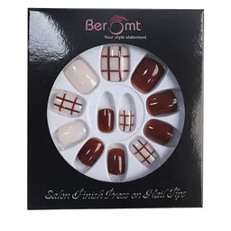 BEROMT 12 Pcs Long-Lasting Casual Salon Finish Press On Nails - Shade 771 image 2