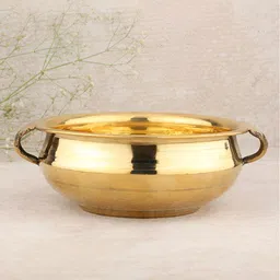 DOKCHAN Gold Toned  Textured Urli Pooja Essentials image 2