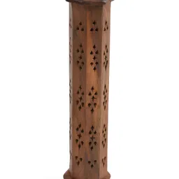 CLIO'S HERITAGE STORE Brown Wooden Dhupbatti Stand image 4