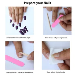 BEROMT Long Lasting Casual False Nails Kit image 4