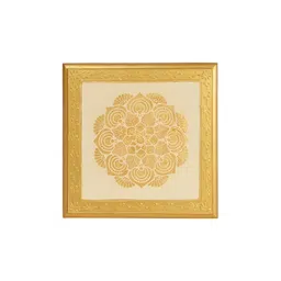 Lal Haveli Off White Wooden Square Chowki image 2