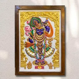 artociti Fibre Shreenath Ji Relief Mural Multicolor image 1
