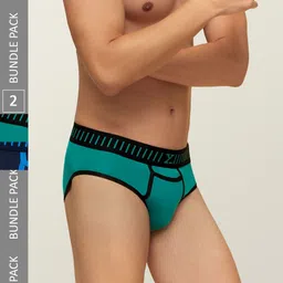 XYXX Men IntelliSoft Antimicrobial Micro Modal Pack of 2 Vibe Briefs XYBRF2PCKN154 image 1