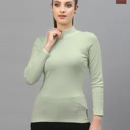 Friskers Pack of 2 High Neck Fitted Cotton Rib Tops-picture-29