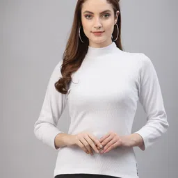 Friskers Pack of 2 High Neck Fitted Cotton Rib Tops image 5