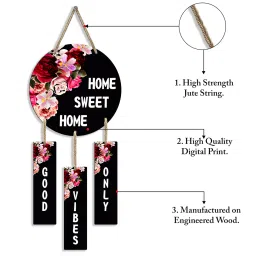 Multicolour Engineered Wood Wall Hanging by Suveharts image 4