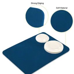 Kuber Industries Blue 2 Pieces Kitchen Self Drying Microfiber Table Placemats image 4