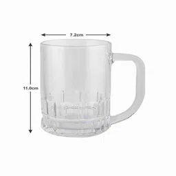 white gold Glamorous Glass 310ml (Set of 6) Beer Mug image 3