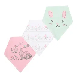 MiArcus Kids Pack Of 3 Assorted Printed Pure Cotton Bibs image 5
