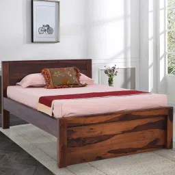 royaloak Chola Single Size Bed In Brown Finish image 1