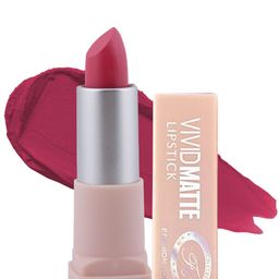 Fashion Colour Women Pink Vivid Matte Velvet Texture Lipstick - Nude Pink 21-picture-8