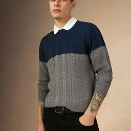 Dennis Lingo Men Colourblocked Pullover image 1