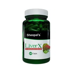 Sheopal's Liver X Fatty Liver Helps Reduce Damage Ayurvedic Supplement Capsule- 60 Caps image 1