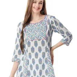 keshubaba Floral Printed Cotton Tunic image 1