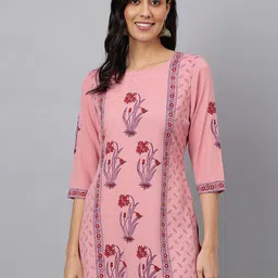 MEESAN Pink & Red Printed Tunic-picture-17