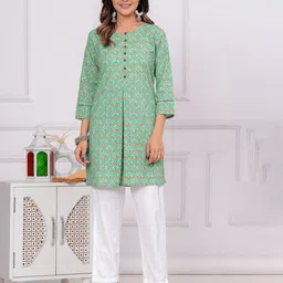 SARAI CREATIONS Floral Printed Round Neck Kurti-image-65